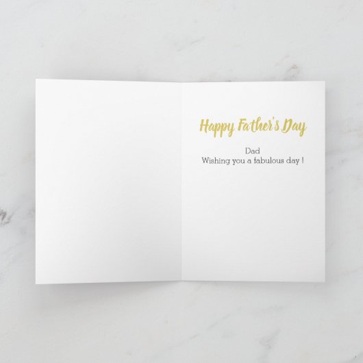 最高のパパタイポグラフィ金ゴールド父の日 シーズンカード (内部)