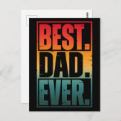 最高のパパタイポグラフィ ポストカード (正面/裏面)