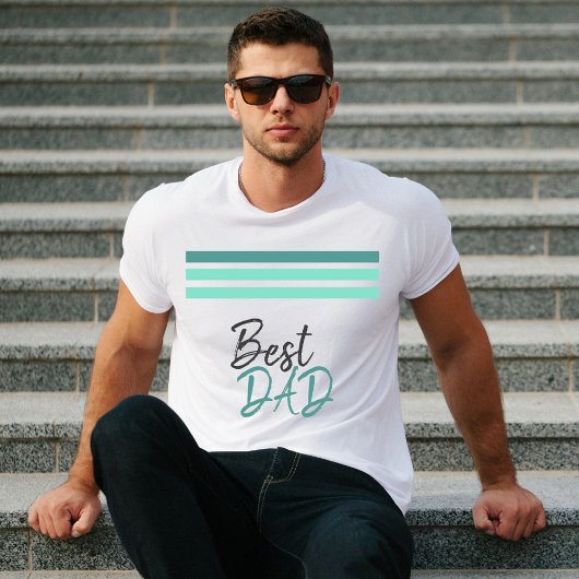 最高のパパターコイズモダン台本の父の日 Tシャツ