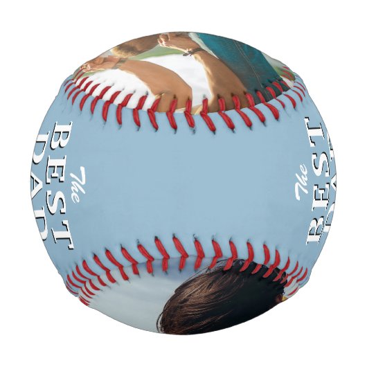 最高のパパダスティーブルードファーザーの日フォトコラージュ 野球ボール (裏面)
