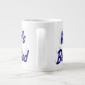 最高のパパダークブルー3d文字父の日 ジャンボコーヒーマグカップ (裏面)