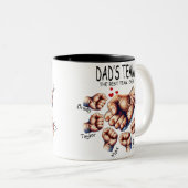 最高のパパチームの名前をカスタムするセラミック ツートーンマグカップ (正面右)