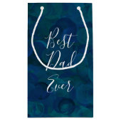 最高のパパティール(緑がかった色)ブルー スモールペーパーバッグ (裏面)