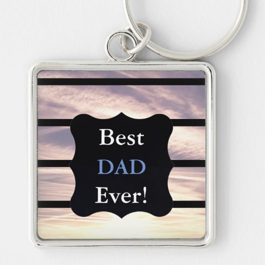 最高のパパデザイン キーホルダー (正面)