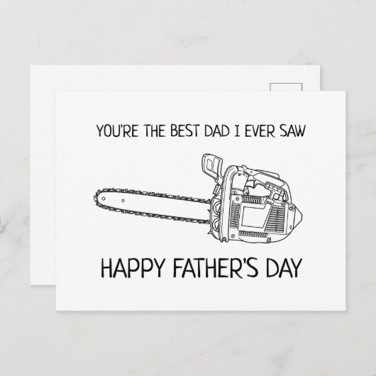 最高のパパハッピー父の日おもしろい ポストカード (正面/裏面)