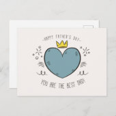 最高のパパハッピー父親の日 |はがき ポストカード (正面/裏面)