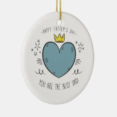 最高のパパハッピー父親の日 |オーナメント セラミックオーナメント (右)