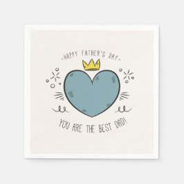 最高のパパハッピー父親の日 |ナプキン スタンダードカクテルナプキン