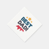 最高のパパハッピー父親の日 |ナプキン スタンダードカクテルナプキン (角)