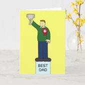 最高のパパハッピー・ファザーズ・デー・アニメ カード (黄色い花)