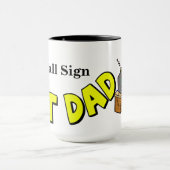 最高のパパハムラジオオペレータカスタマイズーマグ! マグカップ (中央)