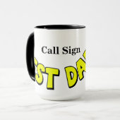最高のパパハムラジオオペレータカスタマイズーマグ! マグカップ (正面左)