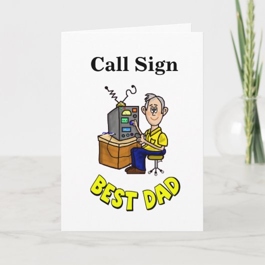 最高のパパハムラジオ父のデイカード カード (正面)