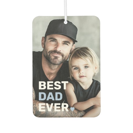 最高のパパハートの父の日 カーエアーフレッシュナー (正面)