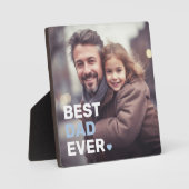最高のパパハートの父の日 フォトプラーク (正面)