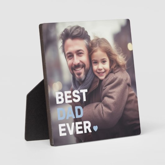 最高のパパハートの父の日 フォトプラーク (正面)