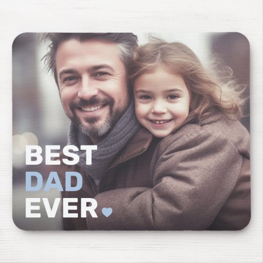 最高のパパハートの父の日 マウスパッド (正面)