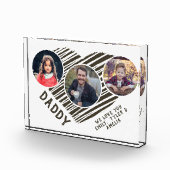 最高のパパハート父の日3写真コラージュ フォトブロック (右)