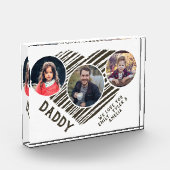 最高のパパハート父の日3写真コラージュ フォトブロック (左)