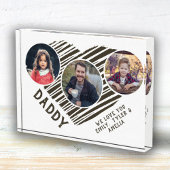 最高のパパハート父の日3写真コラージュ フォトブロック