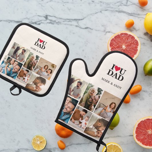 「最高のパパバイオーブン」 – フォトカスタムキッチンミット 鍋つかみ&鍋敷きセット