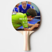 最高のパパバイカスタムパー写真父の日 卓球ラケット (正面)
