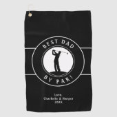 最高のパパバイパーエレガントスポーツゴルファー白黒 ゴルフタオル (正面)