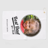 最高のパパバイパーカスタムキッドの写真名ホワイト ゴルフタオル (横)