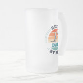 最高のパパバイパーカスタムキープサケ フロストグラスビールジョッキ (正面右)