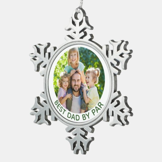 最高のパパバイパーカスタムテーマオーナメント スノーフレークピューターオーナメント (右)