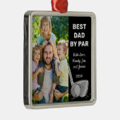 最高のパパバイパーカスタムフォトゴルフ メタルオーナメント (右)