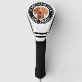 最高のパパバイパーカスタムペットドッグフォトブラック&ホワイト ゴルフヘッドカバー (正面)