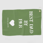 最高のパパバイパーカスタムモルドレン可愛いグリーン&ホワイト ゴルフタオル (横)