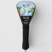 最高のパパバイパーカスタム写真パーソナライズされた ゴルフヘッドカバー (正面)