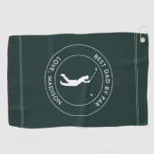 最高のパパバイパーカスタム名パーソナライズされた ゴルフタオル (横)