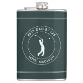 最高のパパバイパーカスタム名パーソナライズされた フラスク (正面)