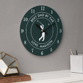 最高のパパバイパーカスタム名パーソナライズされた ラージ壁時計