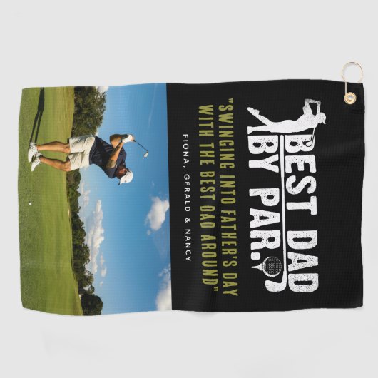 最高のパパバイパーカスタム引用文&写真 ゴルフタオル (横)