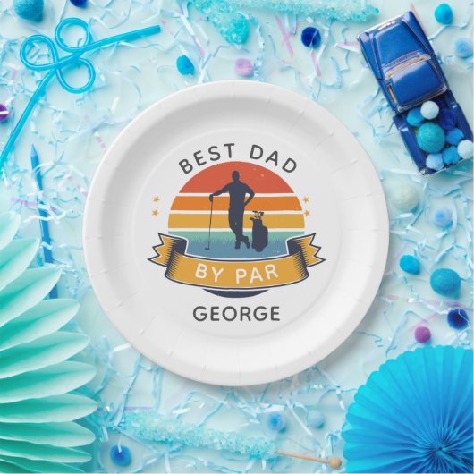 最高のパパバイパーゴルフのスポーツラバー誕生日 ペーパープレート (パーティー)