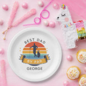 最高のパパバイパーゴルフのスポーツラバー誕生日 ペーパープレート (パーティー)