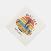 最高のパパバイパーゴルフの父の日レトロパーティー スタンダードランチョンナプキン (角)