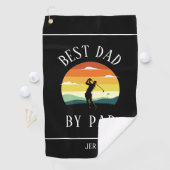 最高のパパバイパーゴルファーのシルエット白黒 ゴルフタオル (インサイチュ)