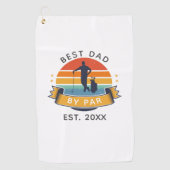 最高のパパバイパーゴルファーの父の日ファミリーゲーム ゴルフタオル (正面)