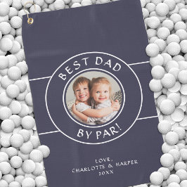 最高のパパバイパーゴルファー写真おもしろいギフトブルーカスタム ゴルフタオル