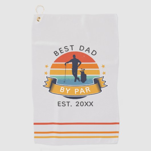 最高のパパバイパーゴルファー父の日パパ ゴルフタオル (正面)