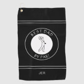 最高のパパバイパーゴルファーPro白黒おもしろいオス ゴルフタオル (正面)