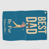 最高のパパバイパーゴルフスイングムスタッシュおもしろい ゴルフタオル (横)