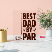 最高のパパバイパーゴルフパパ アクリルサイン (ウェディング)