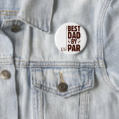 最高のパパバイパーゴルフパパ 缶バッジ (インサイチュ)