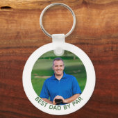 最高のパパバイパーゴルフ写真 キーホルダー (裏面)